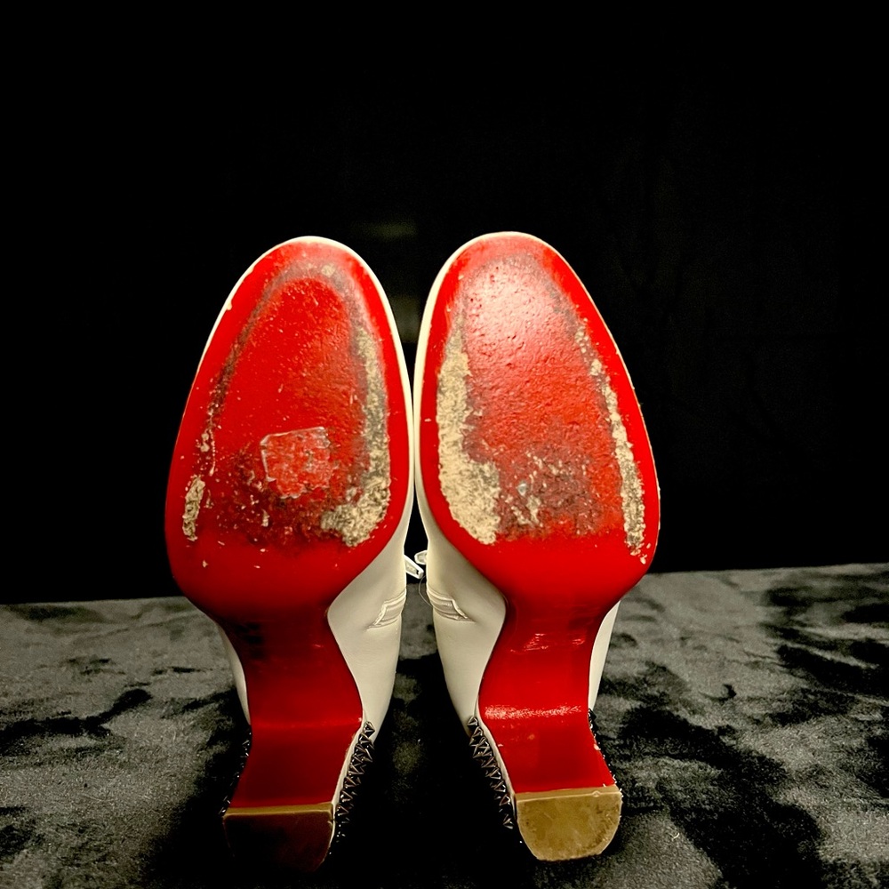 Christian Louboutin white heel booties, 37 - Picture 5 of 10